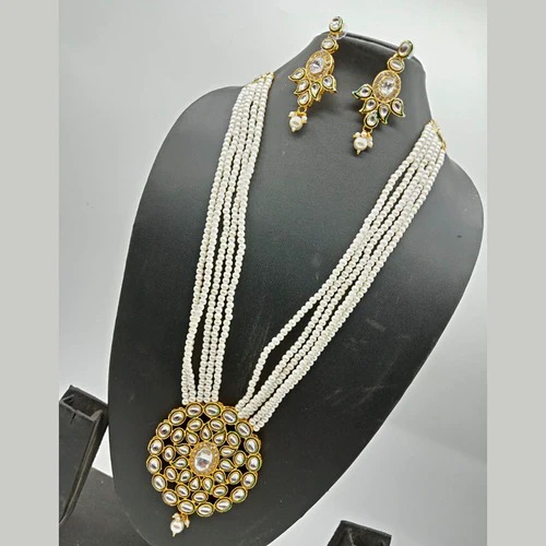 Kundan Long Motline Neklace  Set 